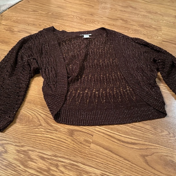 Maurice’s brown glitter Bolero top size large - Picture 3 of 4